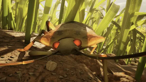In-game screenshot of a stinkbug used for Grounded 2 Stinkbug Location.