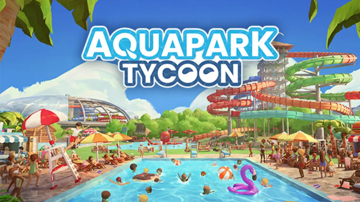 Promtional art for Aquapark Tycoon used in the 10 most anticipated cozy games still to come in 2025 list.
