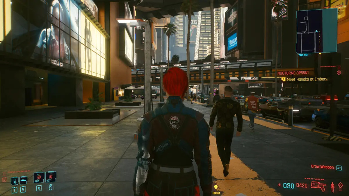 Screenshot for the 3rd Person Mod for Cyberpunk 2077.