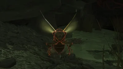 Fighting a Blowfly in Fallout 76 to get Blowfly meat to sell to an NPC.
