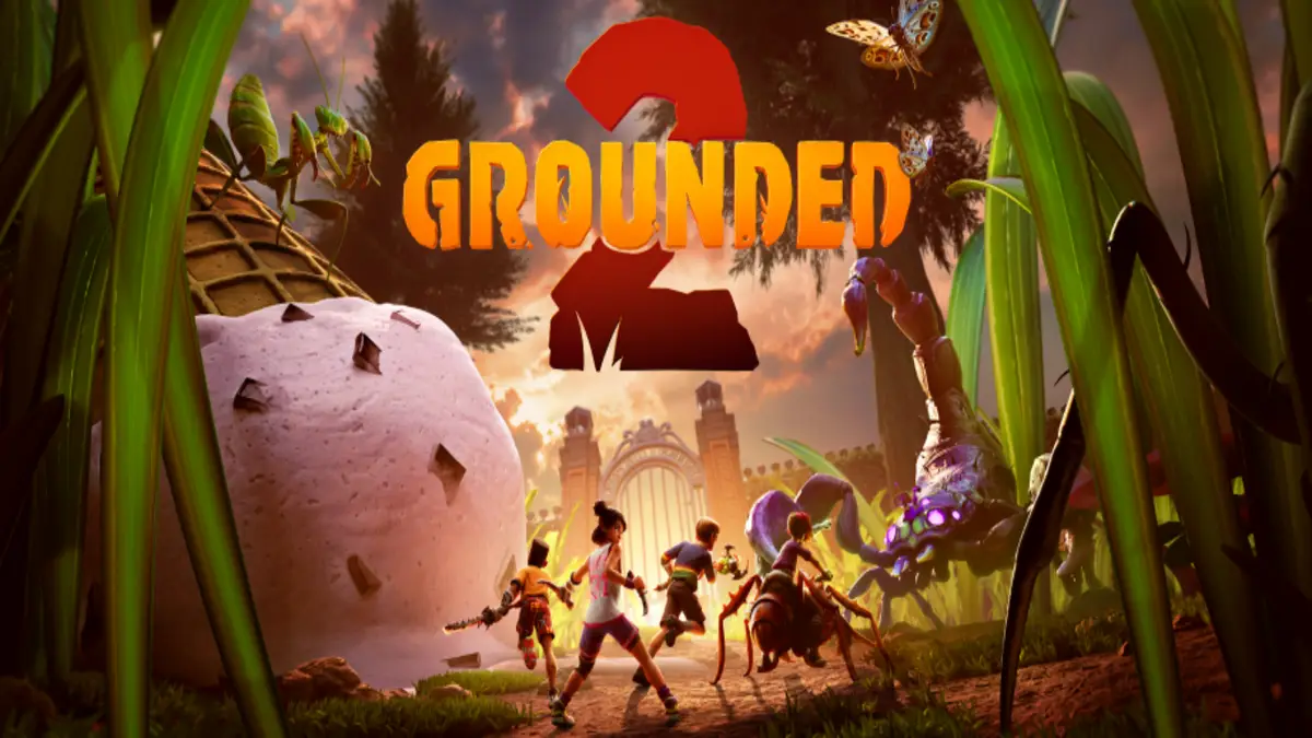 Promotional art from the Steam store page for Grounded 2.