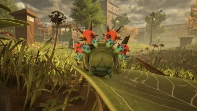 In-game screenshot of a Catepillar used as feature image for How to Get Spine Nub in Grounded 2.
