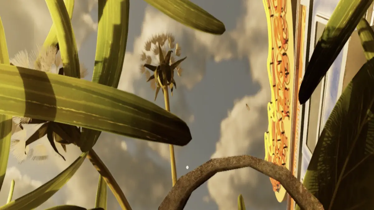 In-game screenshot of a Dandelion in Grounded 2.