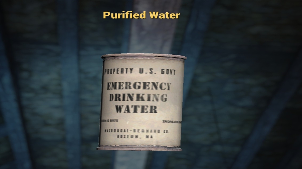 Inspecting Purified Water in Fallout 76