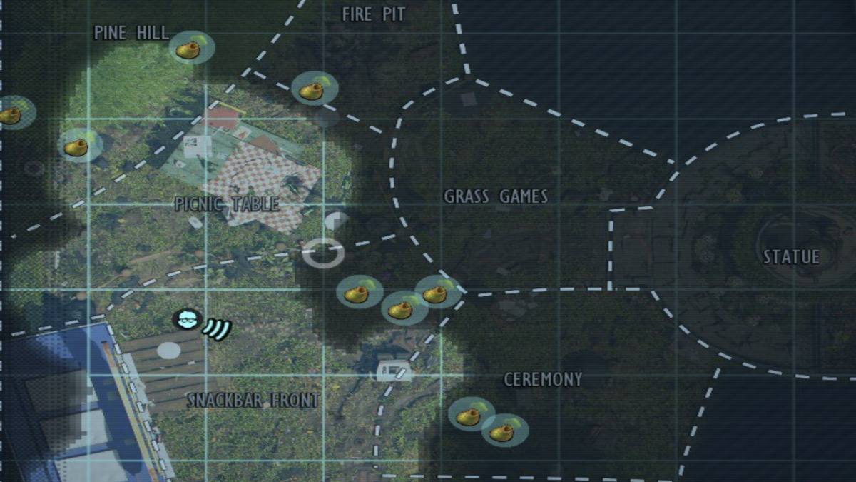 All Grounded 2 Stinkbug Location marked on the map.