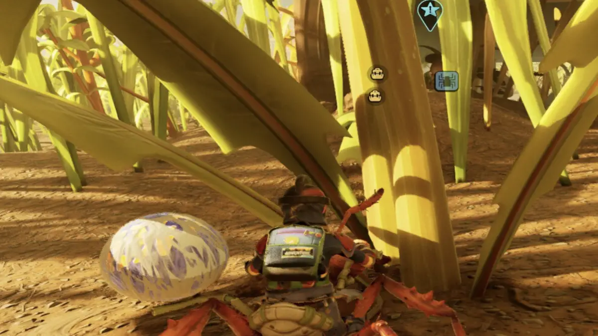 In-game screenshot of a Dandelion in Grounded 2.