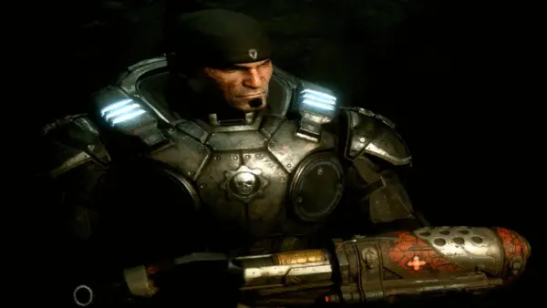 In-game screenshot of Marcus Fenix holding a weapon used as feature image for How to Reload in Gears of War Reloaded.