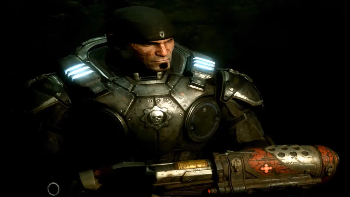 In-game screenshot of Marcus Fenix holding a weapon used as feature image for How to Reload in Gears of War Reloaded.