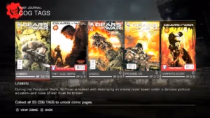 In-game screenshot of Comic Pages used as the feature image for All Gears of War COG Tag Locations