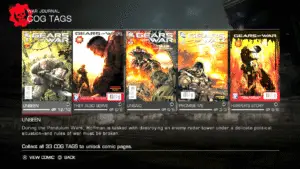 In-game screenshot of Comic Pages used as the feature image for All Gears of War COG Tag Locations
