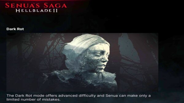 In-game screenshot of Dark Rot mode used as a feature for How to Unlock Dark Rot Mode in Senua's Saga: Hellblade II