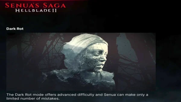 In-game screenshot of Dark Rot mode used as a feature for How to Unlock Dark Rot Mode in Senua's Saga: Hellblade II
