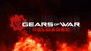Gears of War Reloaded title screen from the game's opening cinematic used as featured image in the review.