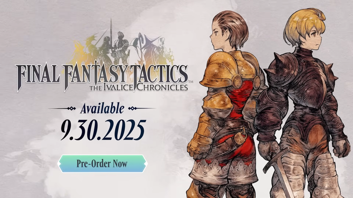 Promotional Artwork for FInal Fantasy Tactics - The Ivalice Chronicles used as H2 for All Video Game Releases in September 2025.