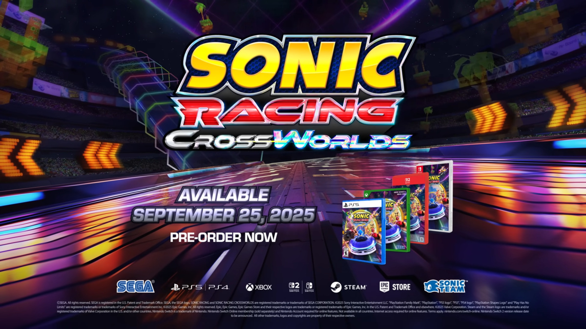 Promotional Artwork for Sonic Racing CrossWorlds used as H2 for All Video Games Releasing in September 2025