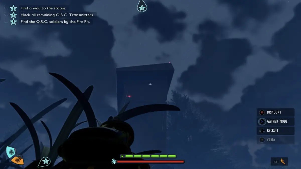 Looking at the podium in the Ceremony Zone of Grounded 2.