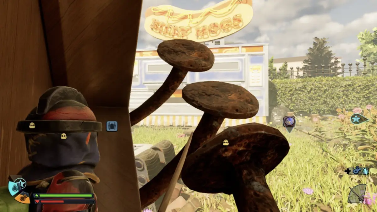 Step 6 - jumping across rusty nails in Grounded 2.