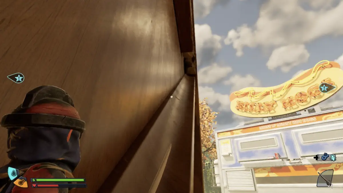Step 7 - Climbing the ledge to the dead end in Grounded 2.