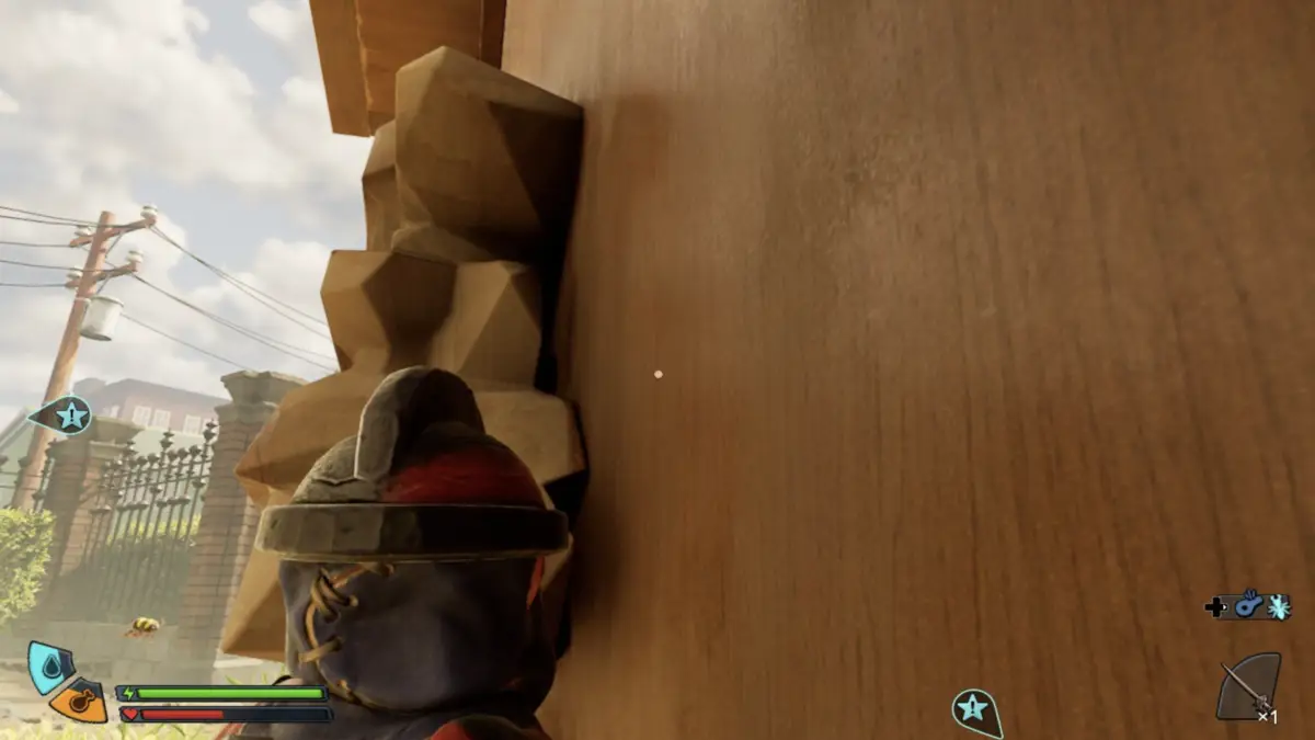 Step 8 - Climbing the ledge in Grounded 2.