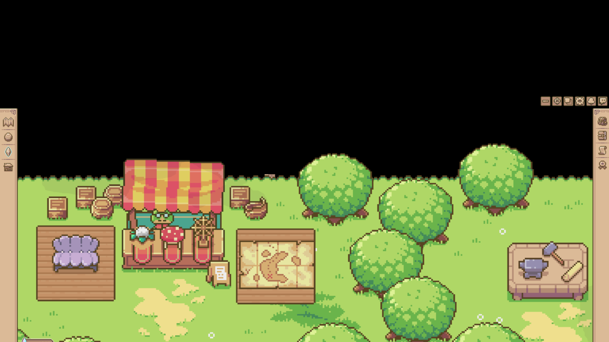 Screenshot of the crystal shop in Whimside