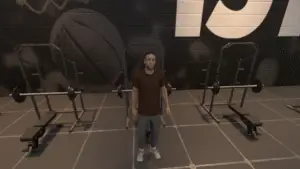 In-game screenshot of MP working out used as featured image for How to Change Body Type in NBA 2K26.