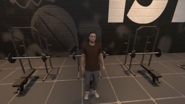 In-game screenshot of MP working out used as featured image for How to Change Body Type in NBA 2K26.