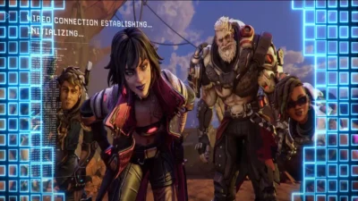 Characters from the official launch trailer used as featured image in Borderlands 4 voice actors.