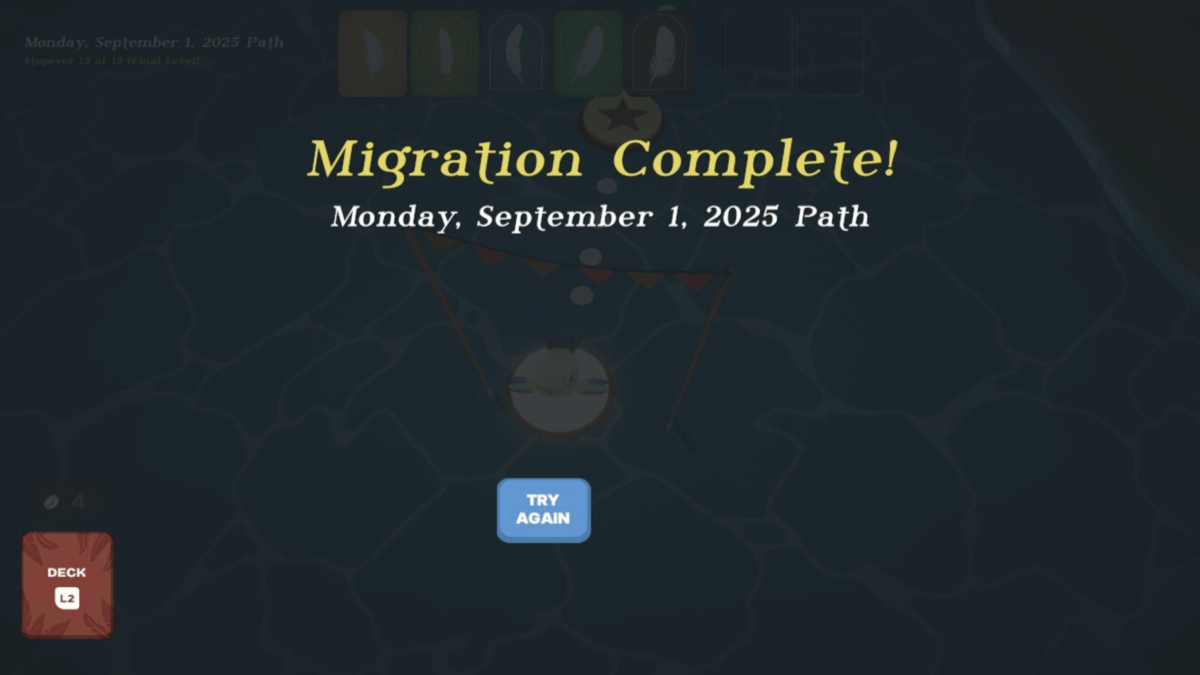 Completing a Daily Migration in Birdigo