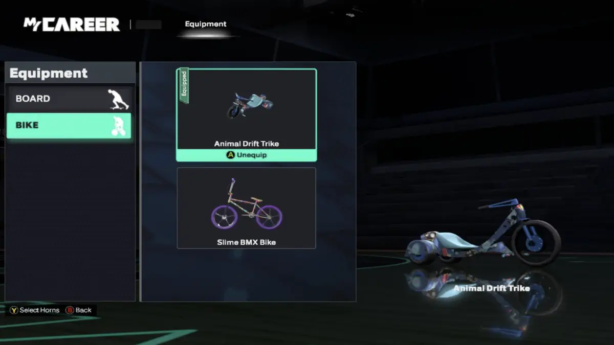 Equipping the Animal Drift Bike NBA 2K26