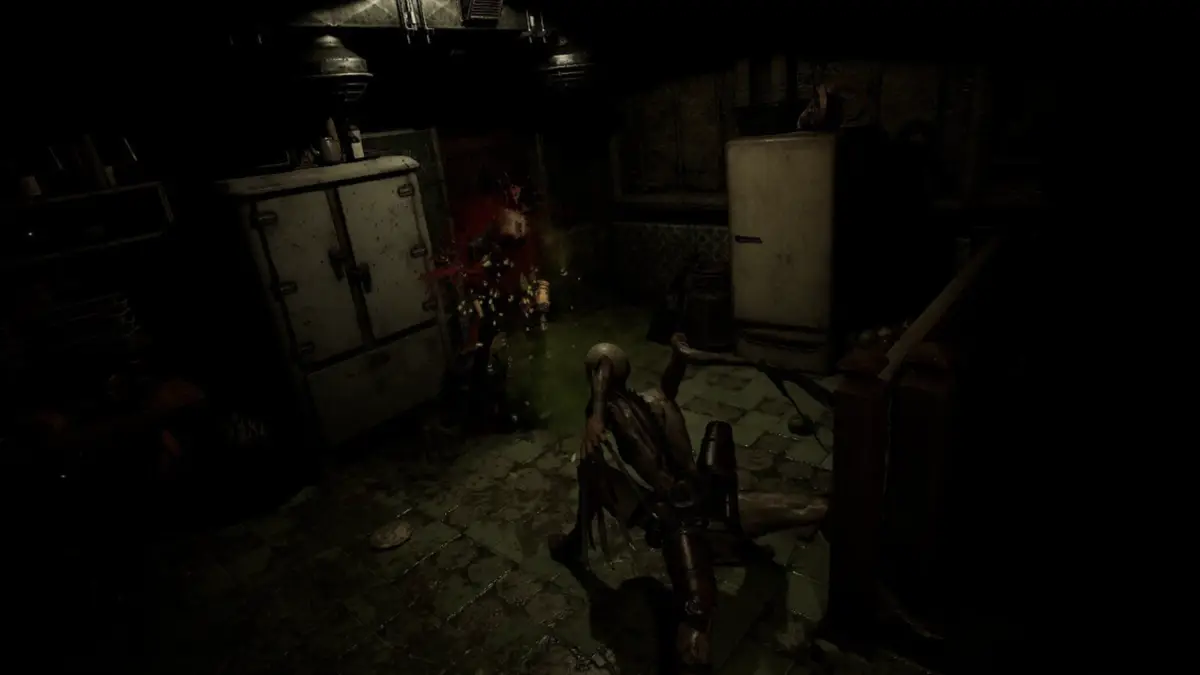 Fighting a Monster in Tormented Souls 2 Demo