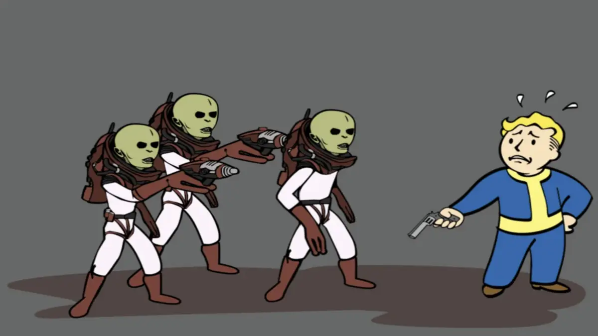 In-game Artwork for Invader's From Beyond Seasonal Event in Fallout 76 2025