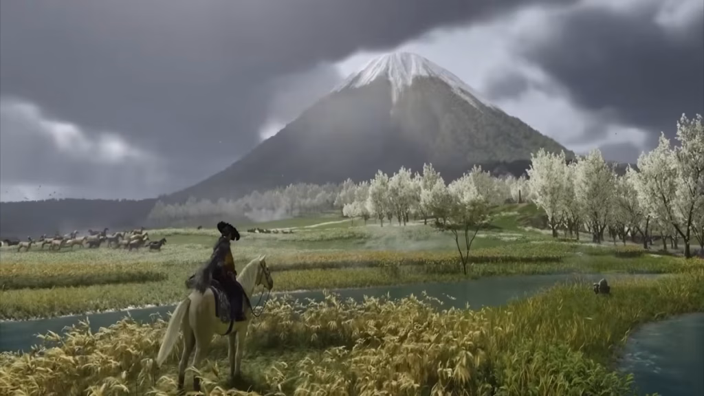 In-game screenshot of Ghost of Yotei used as featured image for October 2025 Game Releases