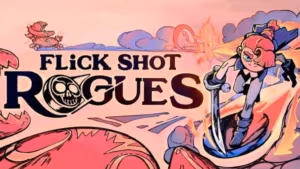 Key art from the Steam Store used as featured image for Flick Shot Rogues review.