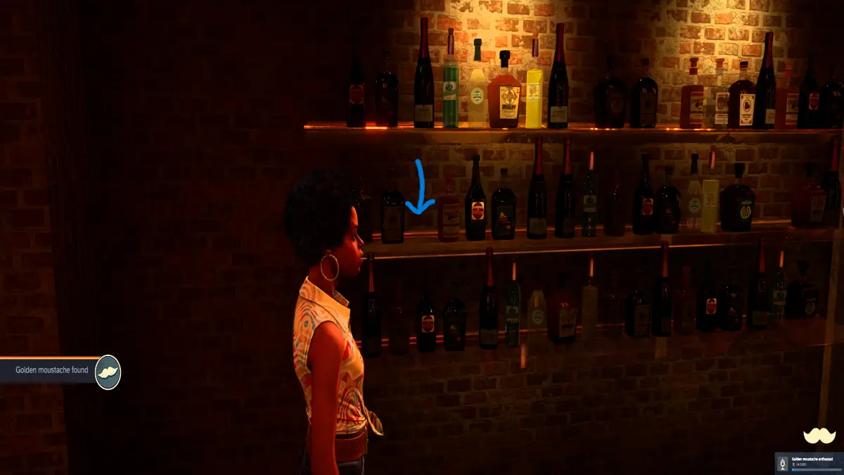 Golden Mustache Location 4 Behind Bar on Shelves