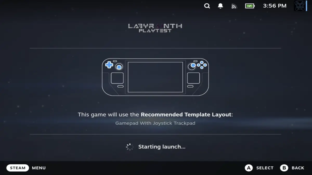 Playing Labyrainth on Steam Deck