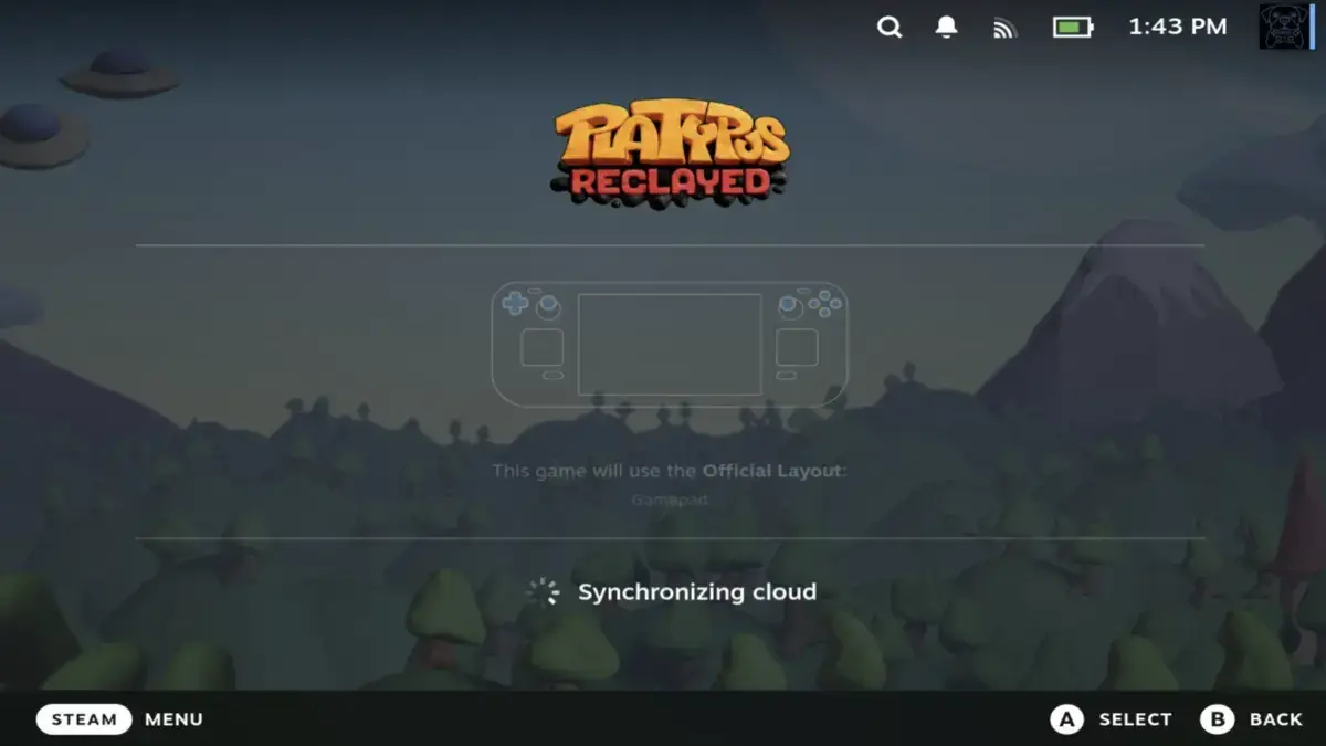 Playing Platypus Reclayed on Steam Deck during review.
