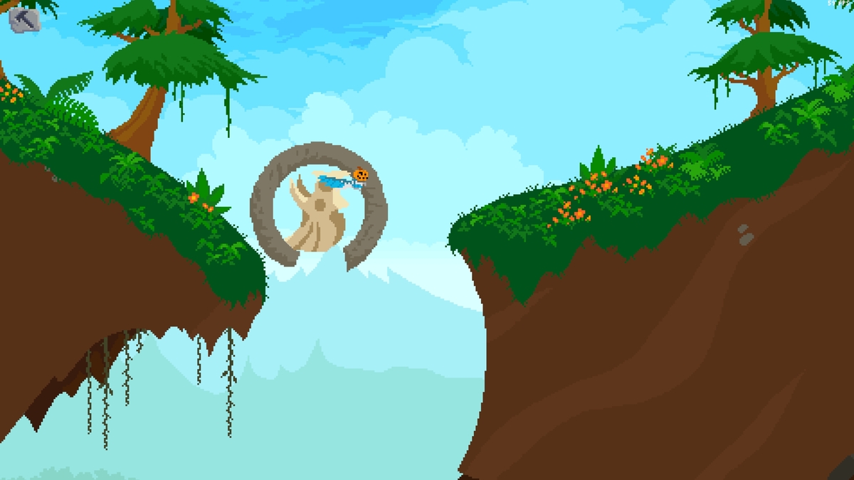 In-games screenshot of a raptor rolling in Ball Dino Run 2