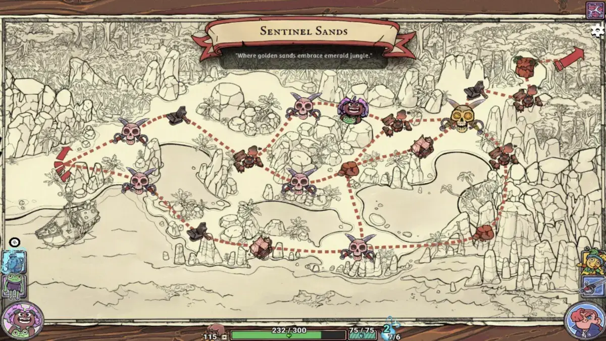 Sentinel Sands Map in Flick Shot Rogues