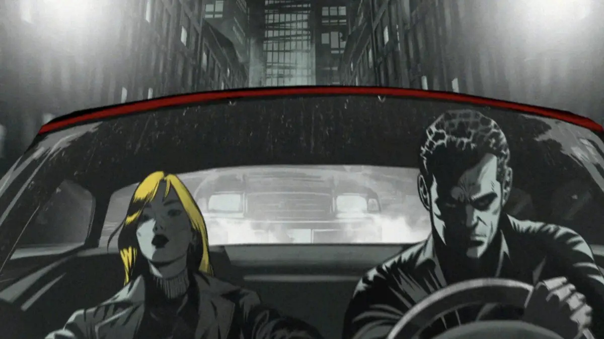 The Lady and The Cop in Bullet Noir used as H2 image in Bullet Noir review.