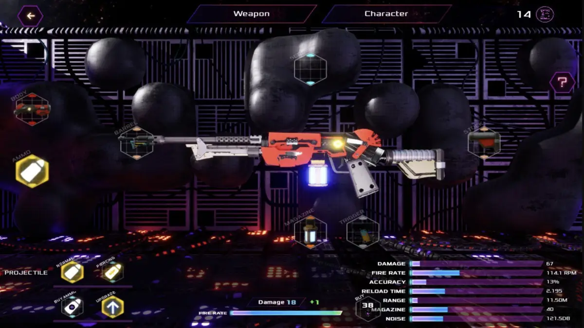Upgrading Weapon in Labyrainth Playtest