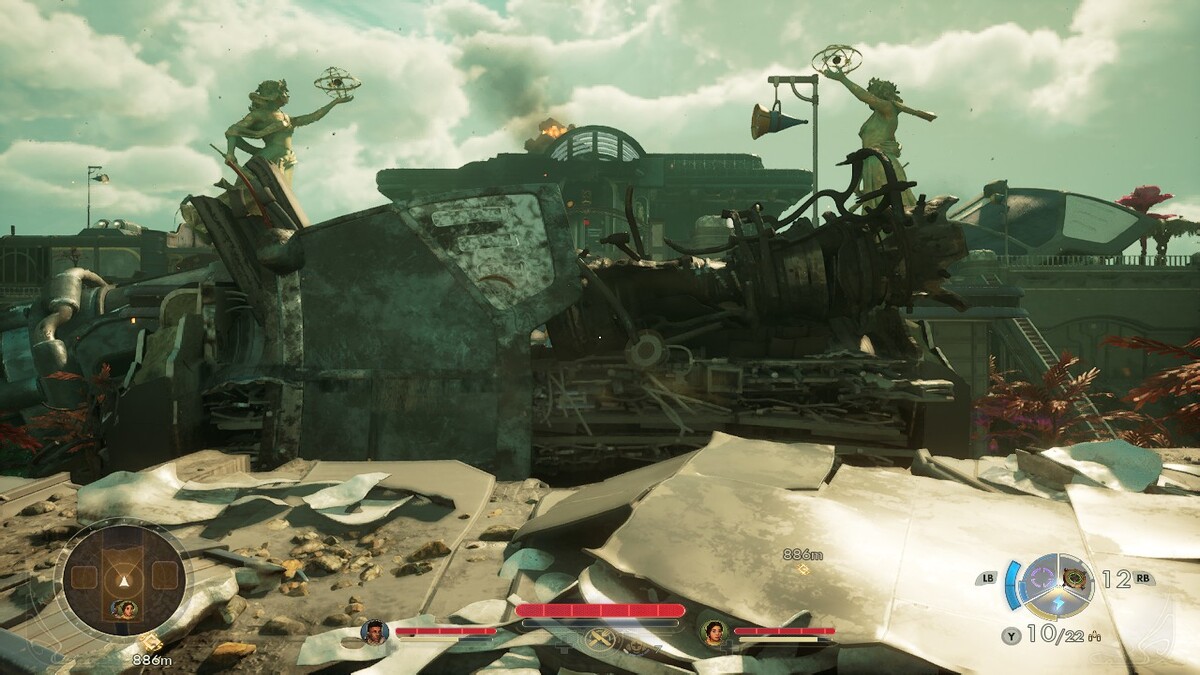 in-game screenshot of a Destroyed Westport The Outer Worlds 2 used for the Milverstreet or Hogarth guide.