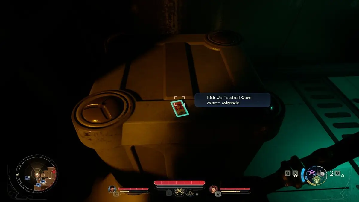 Finding a Tossball Card during The Outer Worlds 2 review