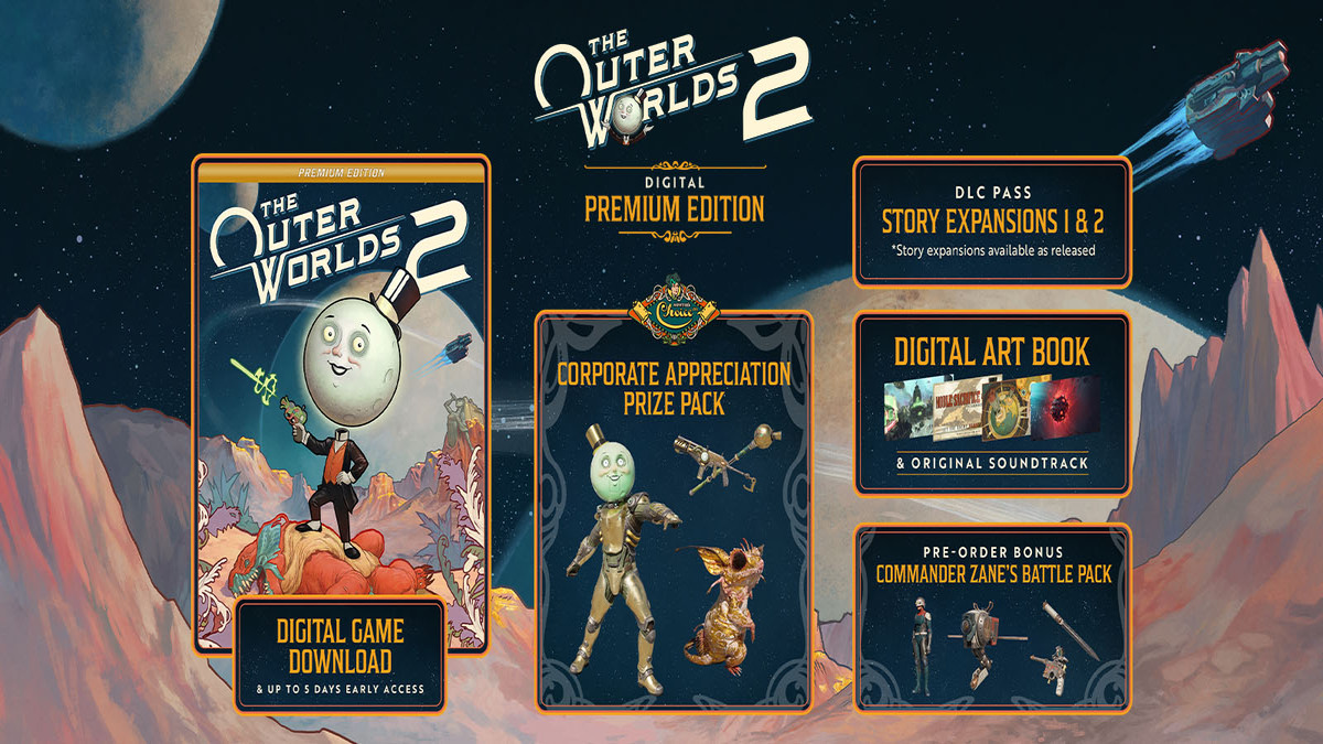 Key Art for The Outer Worlds 2 Premium Edition Release Date