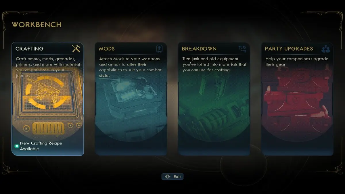 Using the Workbench in The Outerworlds 2