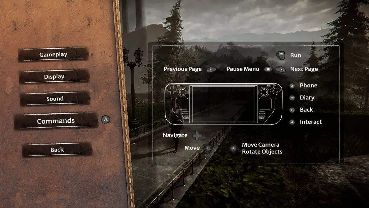 Steam Deck Controls for Syberia Remastered