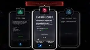 In-game screenshot of player selecting Active and Fusible Relics in Night Swarm