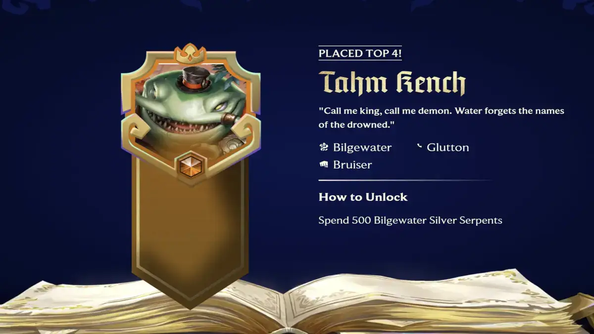 Unlocking Tahm Kench in TFT Set 16 Lore & Legends