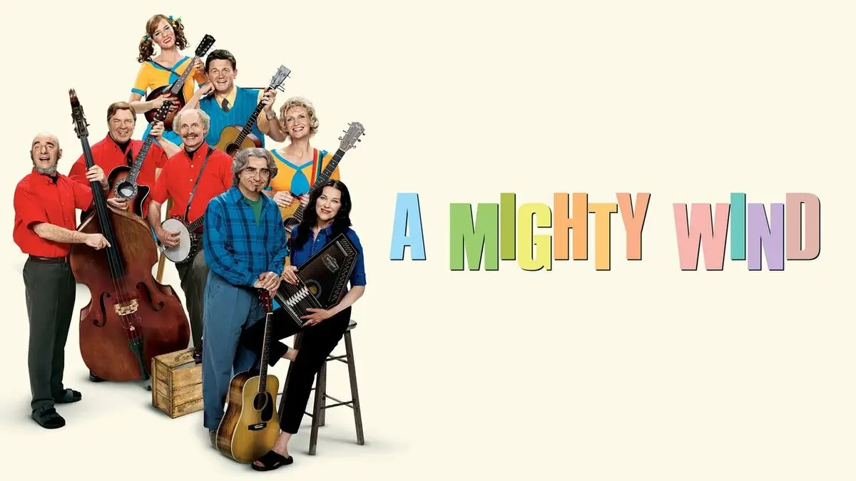 A Mighty Wind poster showing Catherine O'Hara among the cast.