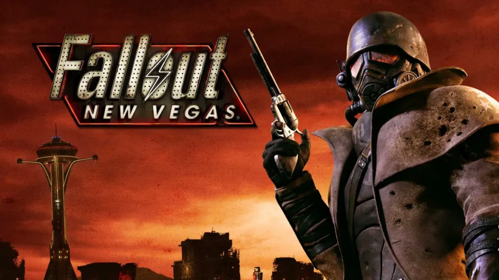 Fallout New Vegas Key Art from the Epic Games Store used as the featured image for the what year does it take place guide.