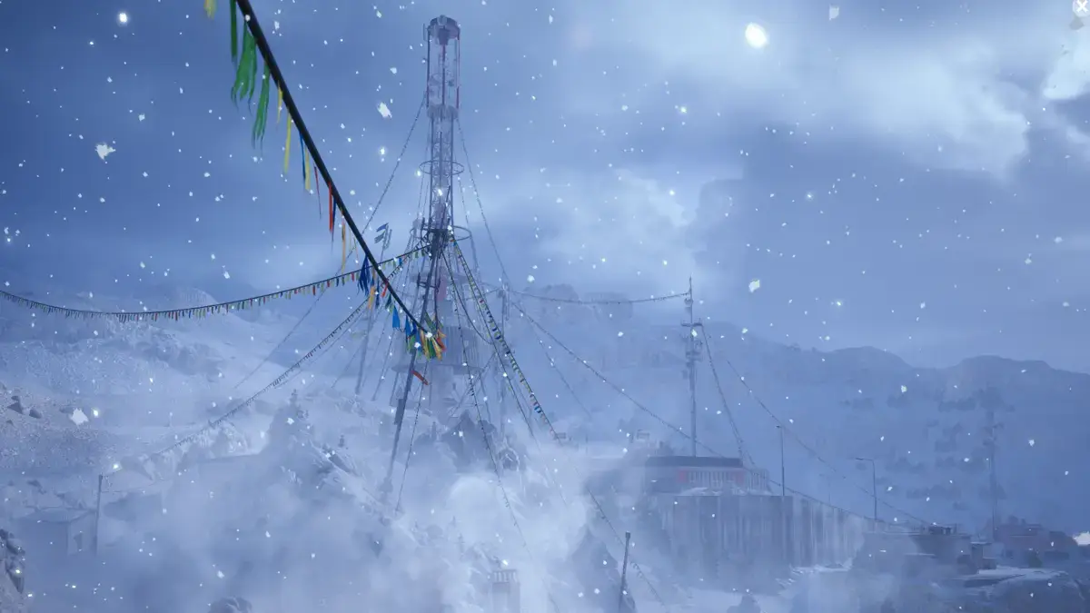 Image of map during cold snap event used as h2 image for the Flickering Flames Live Event Arc Raiders